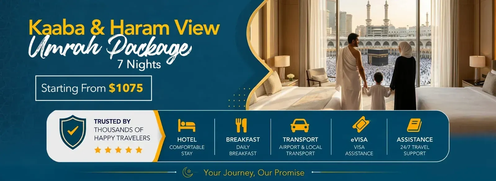 Kaaba & Haram View Umrah Package 7 Nights